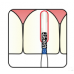 Osung Crown Anterior/ Depth Orientation Flat (Straight) FG Shank 107-10M3 (109SF-41) Medium Grit Diamond Bur 5/PK